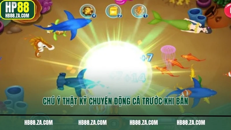 Chú ý thật kỹ chuyển động cá trước khi bắn