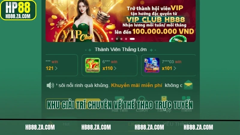 Khu giải trí chuyên về thể thao trực tuyến