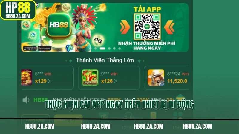 Thực hiện cài app ngay trên thiết bị di động